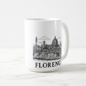 Florence Cityscape – Duomo Cathedral Line Art Koffiemok (Voorkant rechts)