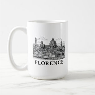 Florence Cityscape – Duomo Cathedral Line Art Koffiemok