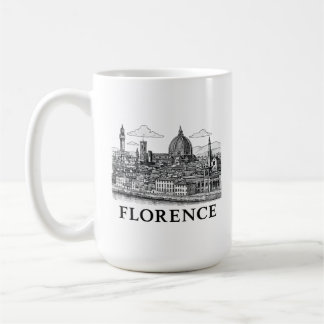 Florence Cityscape – Duomo Cathedral Line Art Koffiemok