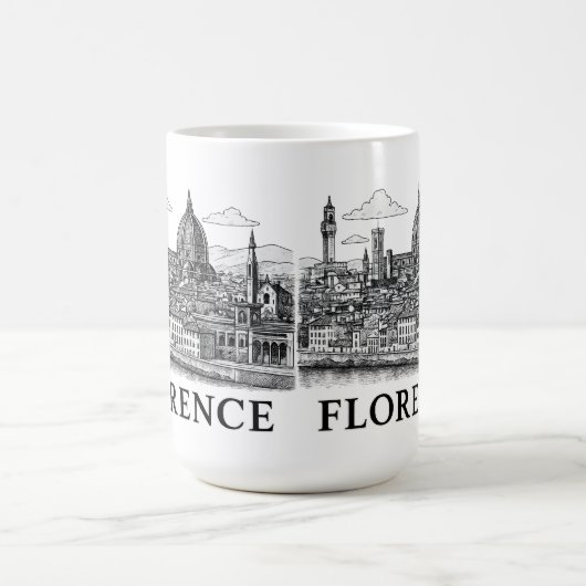 Florence Cityscape – Duomo Cathedral Line Art Koffiemok (Center)