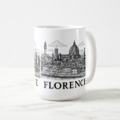 Florence Cityscape – Duomo Cathedral Line Art Koffiemok (Voorkant rechts)
