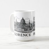 Florence Cityscape – Duomo Cathedral Line Art Koffiemok (Voorkant links)