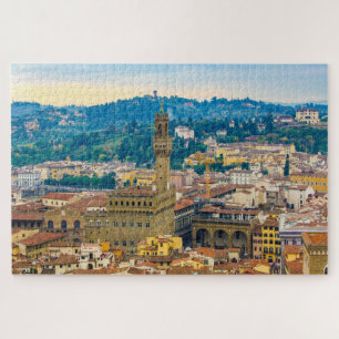 Florence cityscape met "Palazzo Vecchio", Italië Legpuzzel
