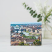 Florence cityscape - Ponte Vecchio over de Arno Briefkaart (Staand voorkant)