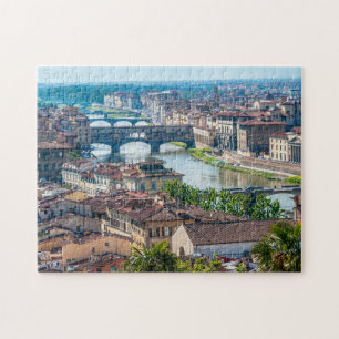 Florence cityscape - Ponte Vecchio over de Arno Legpuzzel
