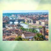 Florence cityscape - Ponte Vecchio over de Arno Raamsticker (Vel 3)