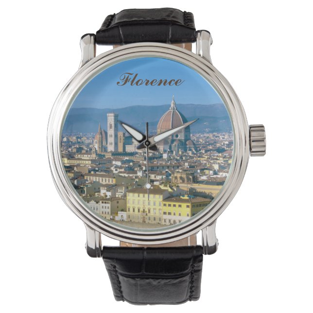 Florence cityscape with Duomo cathedral  Horloge (Voorkant)