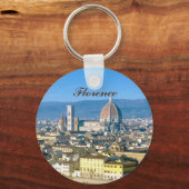 Florence cityscape with Duomo cathedral  Sleutelhanger (Achterkant)