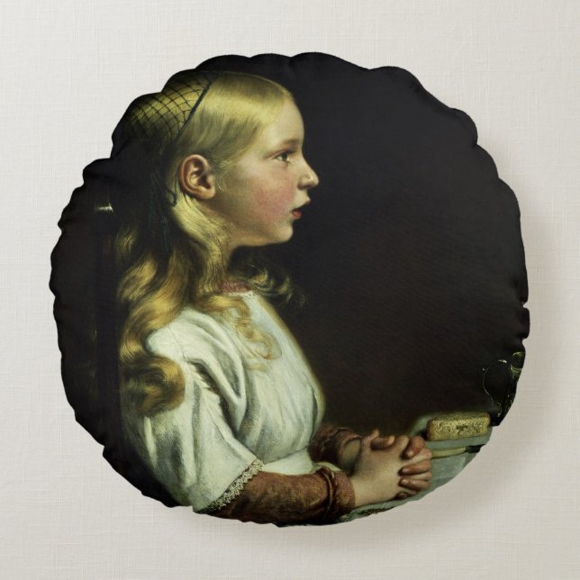 Florence Cope Gezegde Grace in Dinnertime Rond Kussen (Voorkant)