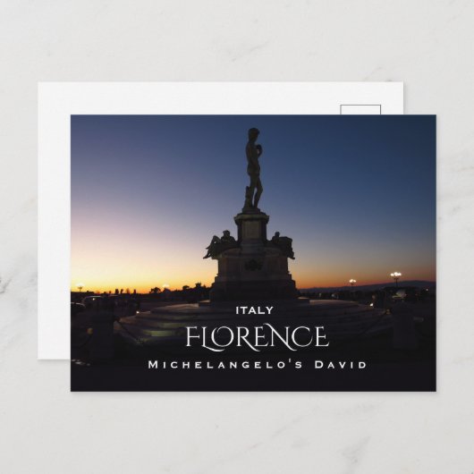 Florence, David Briefkaart (Voorkant / Achterkant)