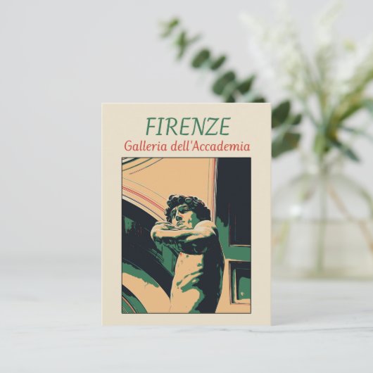 Florence David Michelangelo illustreert Italië Pos Briefkaart (Staand voorkant)