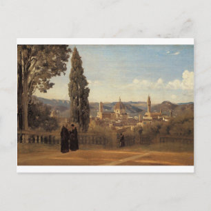 Florence, de Boboli-tuinen van Camille Corot Briefkaart