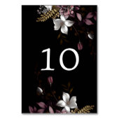 Florence donkere bloemenbruiloft kaart (Achterkant)