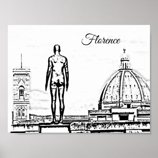 Florence Duomo Black & White Gormley Poster (Voorkant)