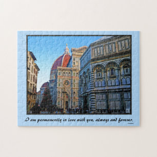 Florence Duomo Cathedraal met Love Quote Legpuzzel
