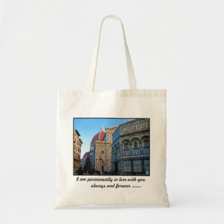 Florence Duomo Cathedraal met Love Quote Tote Bag
