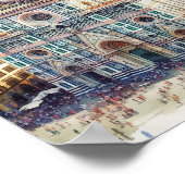 Florence Duomo Italië Waterverf Art Poster (Hoek)