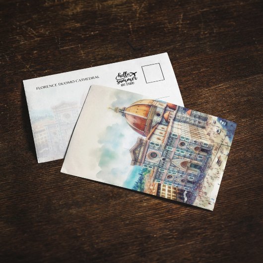 Florence Duomo Italië Waterverf Briefkaart
