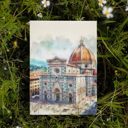 Florence Duomo Italië Waterverf Briefkaart