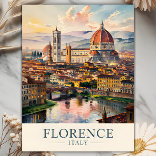 Florence Duomo Kathedraal Aquarel Italië Reizen Briefkaart