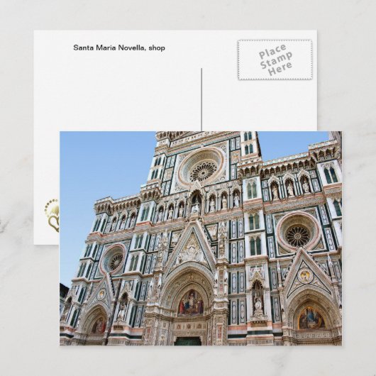 Florence Duomo - Kathedraal fascade Briefkaart (Voorkant / Achterkant)
