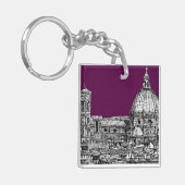 Florence duomo paars sleutelhanger (Voorkant Links)