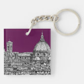 Florence duomo paars sleutelhanger (Achterkant)