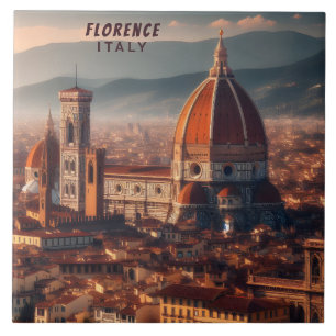 Florence Duomo Santa Maria del Fiore Italië Reizen Tegeltje
