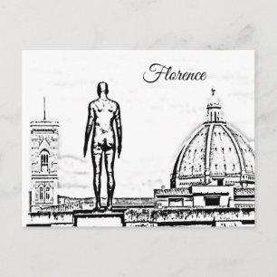 Florence Duomo zwart & wit Gormley  Ansichtkaart Briefkaart