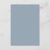 Florence Dusty Blue Elegant Wedding Informatiekaartje (Achterkant)