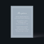 Florence Dusty Blue Elegant Wedding Informatiekaartje<br><div class="desc">Elegante trouwbehuizingskaart met een eenvoudig en klassiek ontwerp.</div>