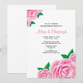 Florence Engagement Party Kaart (Voorkant / Achterkant)