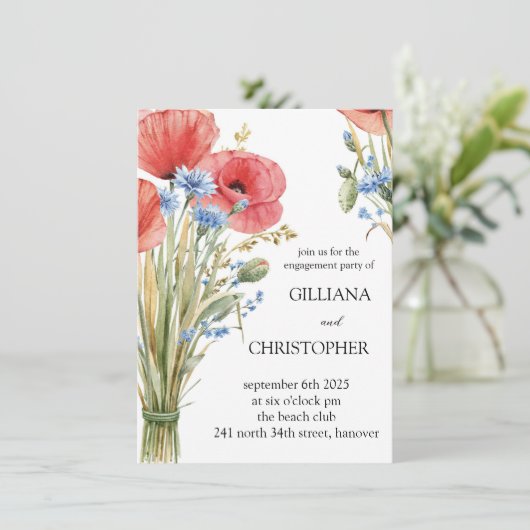 Florence Engagement Party Kaart (Staand voorkant)