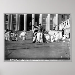 Florence F. Noyes als "Vrijheid" bij verkiezingen Poster