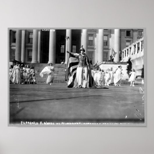 Florence F. Noyes als "Vrijheid" bij verkiezingen Poster (Voorkant)