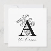 Florence Family Monogram Letter A Note Cards (Voorkant)