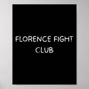 Florence Fight Club thema voor MMA en Boxing Lover Poster