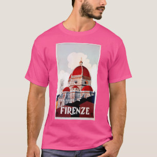 Florence Firenze 1920S Italiaans Reizen Ad Duomo T-shirt