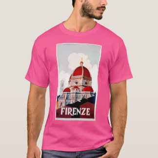 Florence Firenze 1920S Italiaans Reizen Ad Duomo T-shirt