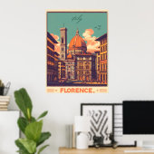 Florence, firenze italia reizen geschenken poster (Thuiskantoor)