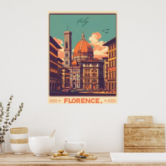 Florence, firenze italia reizen geschenken poster (Keuken)