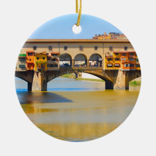 Florence-Firenze, Ponte vecchio Keramisch Ornament (Voorkant)