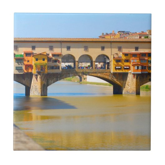 Florence-Firenze, Ponte vecchio Tegeltje (Voorkant)