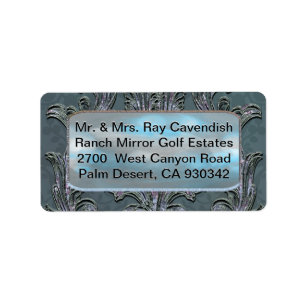 Florence Floral Elegant Damask Etiket