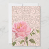 Florence Flower Pink Peonies Elegant Couples Showe Kaart (Achterkant)