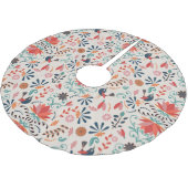 Florence folk art design met blauwe vogelrode bloe kerstboom rok (Gekanteld)