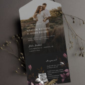 Florence foto bruiloft uitnodiging met RSVP