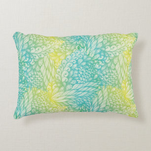 Florence  geel en blauw gradiënt accent kussen