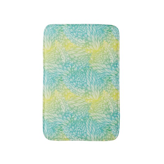 Florence  geel en blauw gradiënt badmat (Voorkant Verticaal)