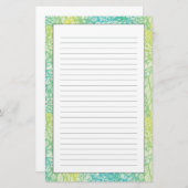 Florence  geel en blauw gradiënt briefpapier (Voorkant / Achterkant)